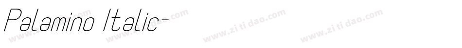 Palamino Italic字体转换